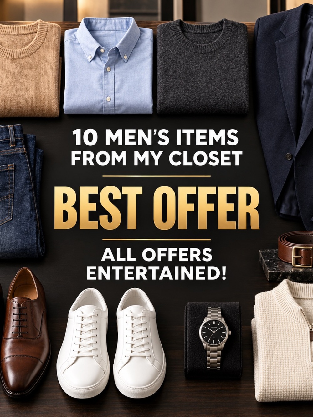 All men’s clothes in my closet 10 of your own picks!